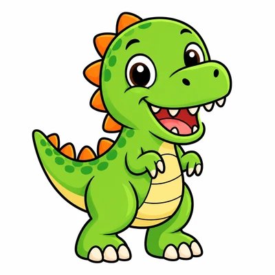 Colored baby T-rex